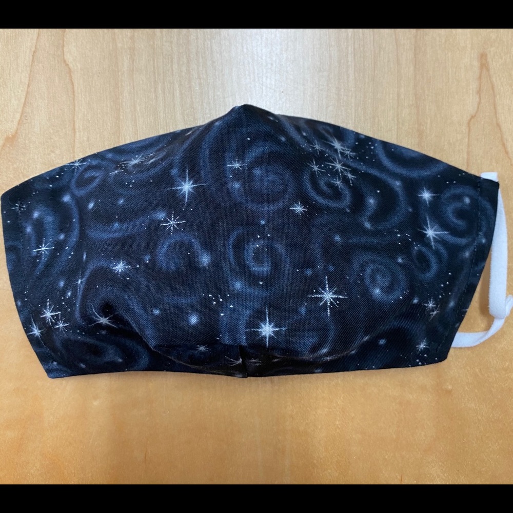 Black starry night face mask